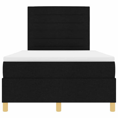 Letto a molle con materasso Nero 120 x 190 cm Tessuto