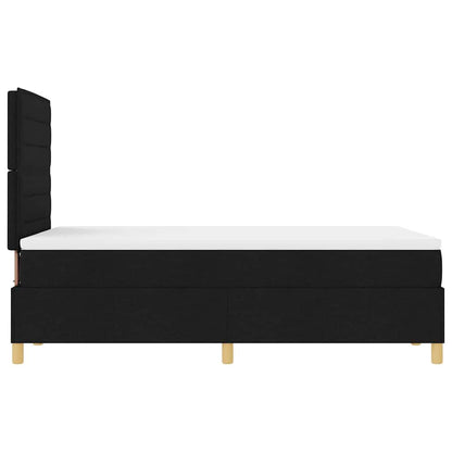 Letto a molle con materasso Nero 120 x 190 cm Tessuto | homemem39