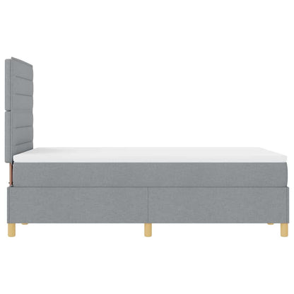 Letto a molle con materasso Grigio chiaro 120 x 200 cm Tessuto | homemem39