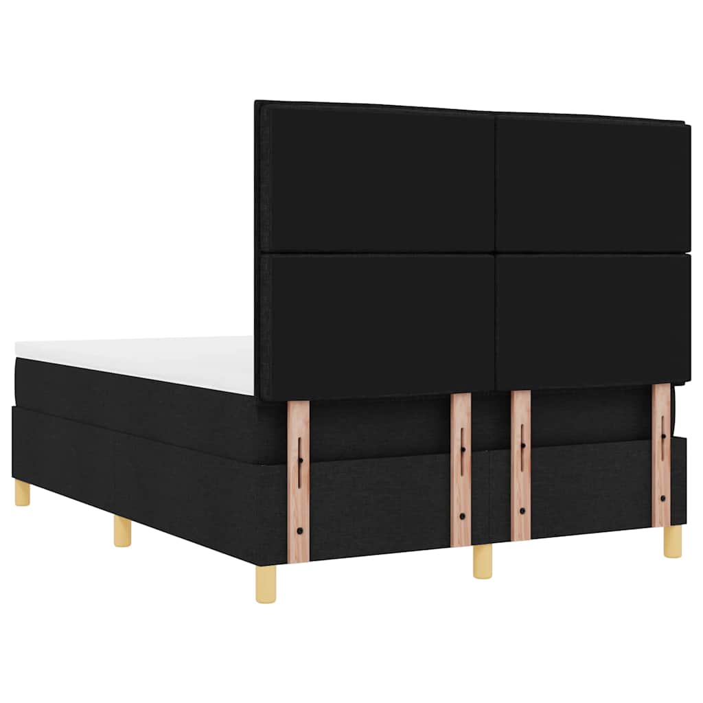 Letto a molle con materasso Nero 140 x 190 cm Tessuto | homemem39