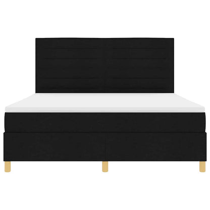 Letto a molle con materasso Nero 180 x 200 cm Tessuto | homemem39