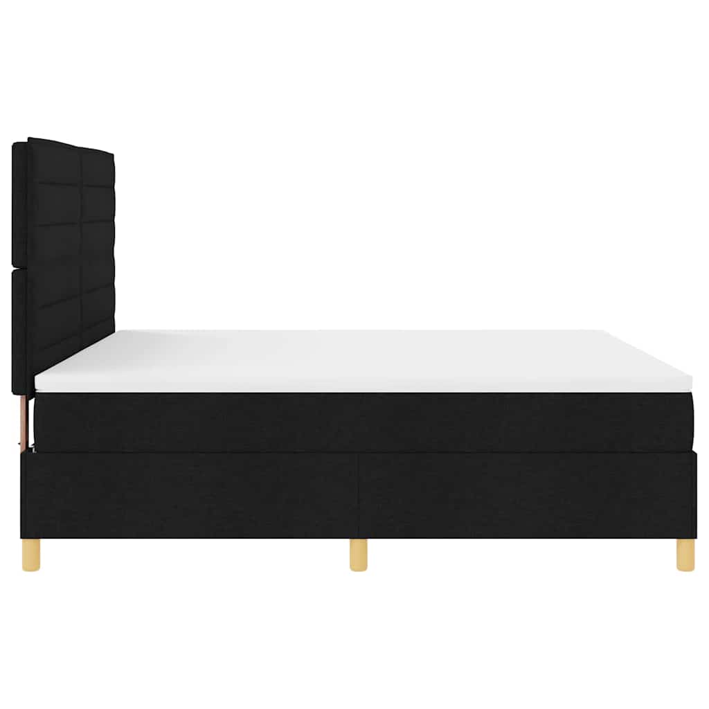 Letto a molle con materasso Nero 180 x 200 cm Tessuto | homemem39