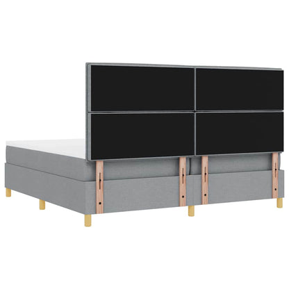 Letto a molle con materasso Grigio chiaro 200 x 200 cm Tessuto | homemem39