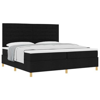 Letto a molle con materasso Nero 200 x 200 cm Tessuto | homemem39