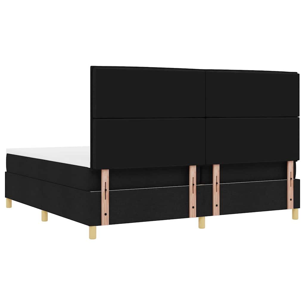 Letto a molle con materasso Nero 200 x 200 cm Tessuto | homemem39