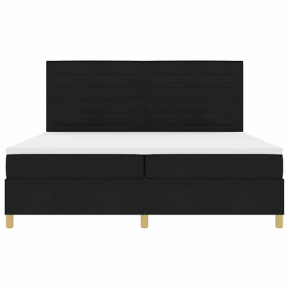 Letto a molle con materasso Nero 200 x 200 cm Tessuto | homemem39