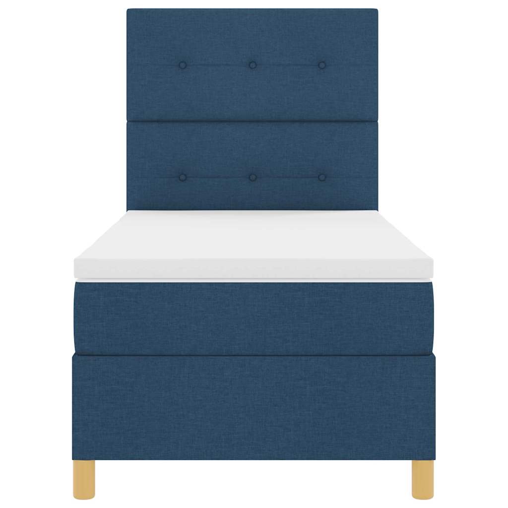 Letto a molle con testiera Blu 80 x 200 cm Tessuto | homemem39