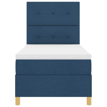 Letto a molle con testiera Blu 80 x 200 cm Tessuto | homemem39