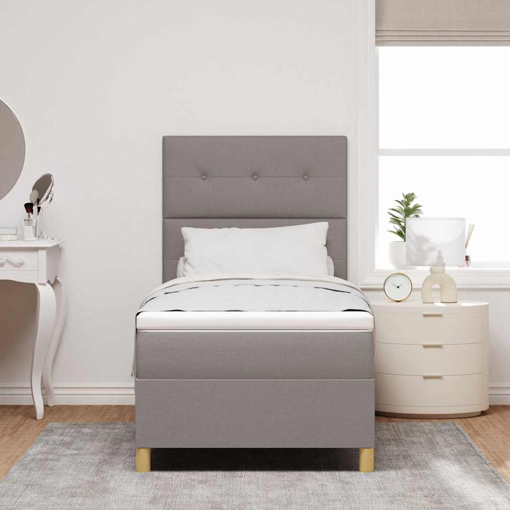 Letto a molle con testiera Talpa 100 x 200 cm Tessuto | homemem39