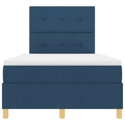 Letto a molle con testiera Blu 120 x 190 cm Tessuto | homemem39