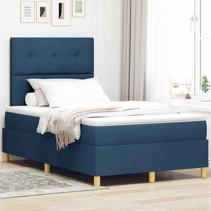 Letto a molle con testiera Blu 120 x 200 cm Tessuto | homemem39