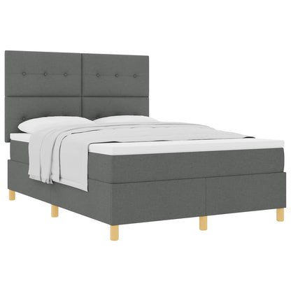 Letto a molle con testiera Grigio scuro 160 x 200 cm Tessuto | homemem39