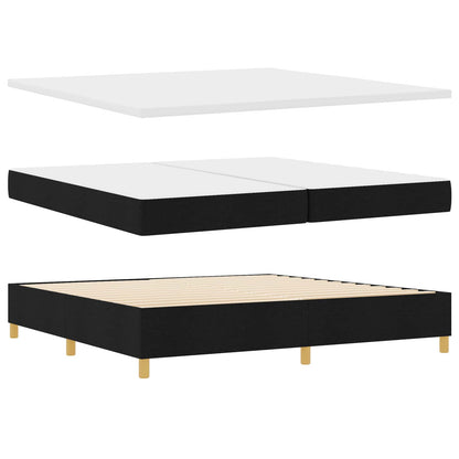 Letto a molle con materasso Nero 200 x 200 cm Tessuto | homemem39