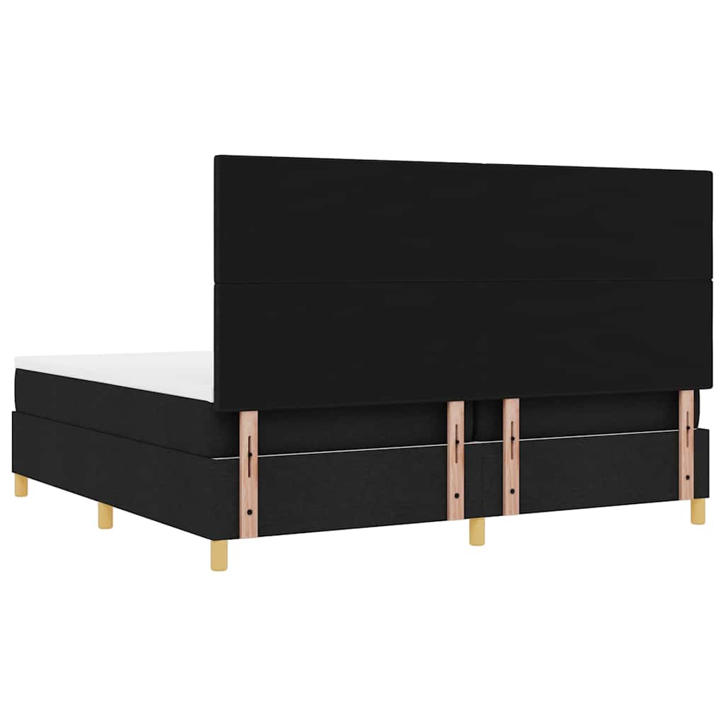 Letto a molle con materasso Nero 200 x 200 cm Tessuto | homemem39