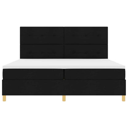 Letto a molle con materasso Nero 200 x 200 cm Tessuto | homemem39