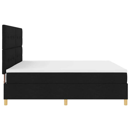 Letto a molle con materasso Nero 200 x 200 cm Tessuto | homemem39