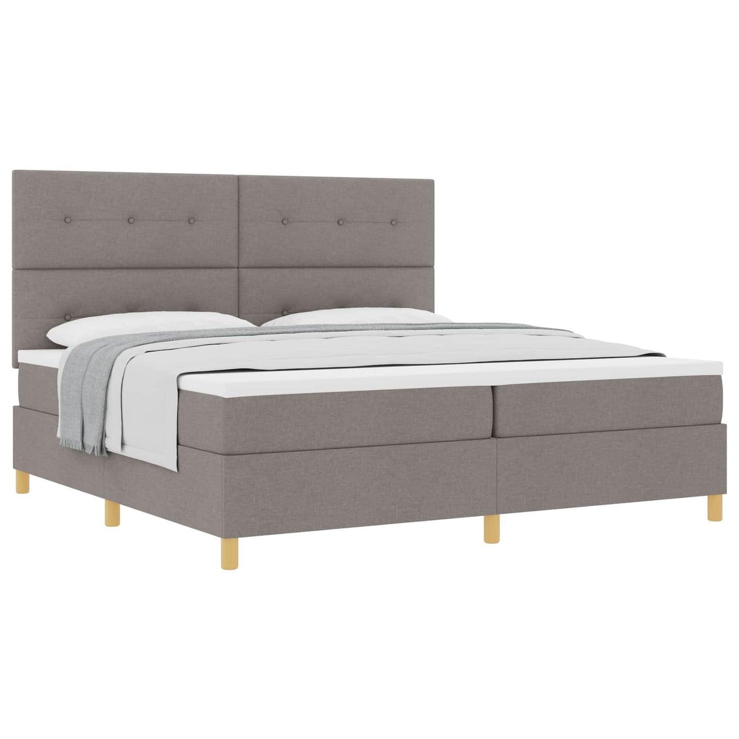 Letto a molle con testiera Talpa 200 x 200 cm Tessuto | homemem39