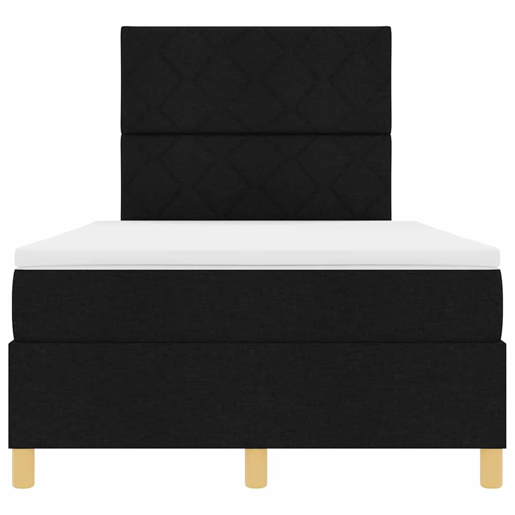 Letto a molle con testiera Nero 120 x 190 cm Tessuto | homemem39