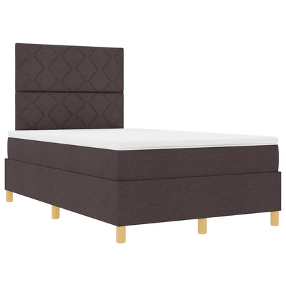 Letto a molle con testiera Marrone Scuro 120 x 190 cm Tessuto | homemem39