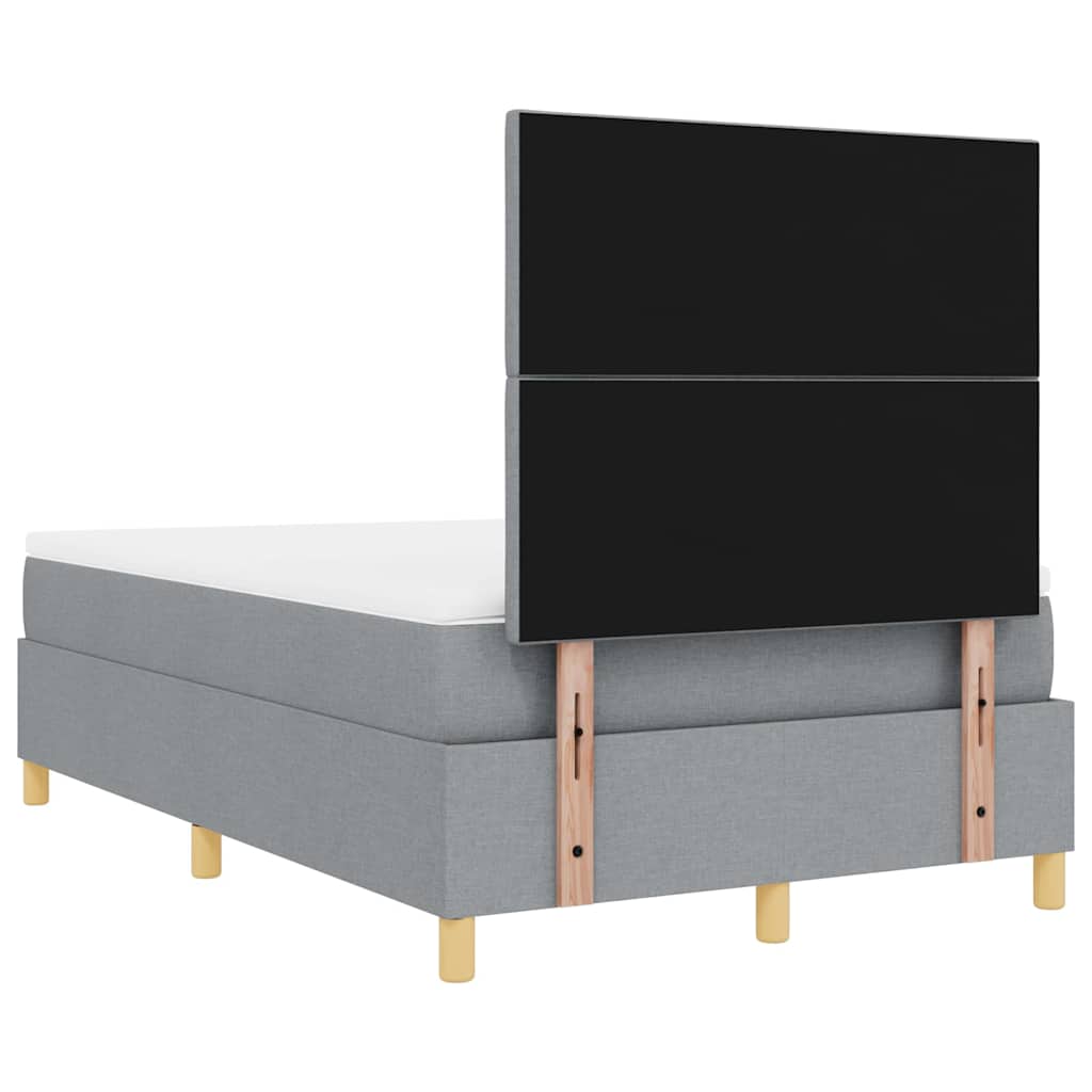 Letto a molle con testiera Grigio chiaro 120 x 200 cm Tessuto | homemem39