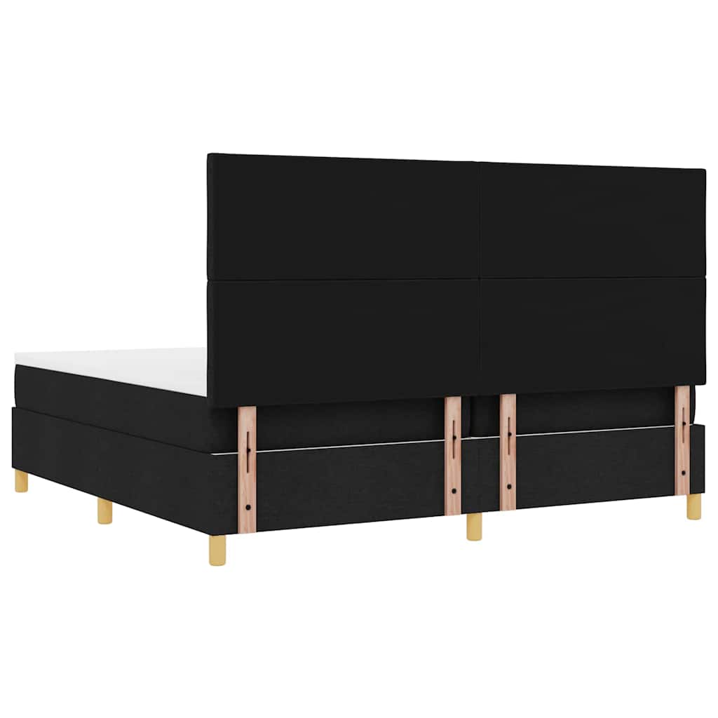Letto a molle con materasso Nero 200 x 200 cm Tessuto | homemem39