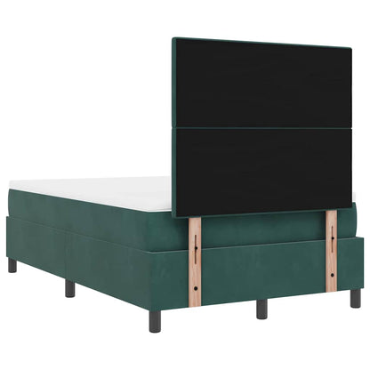 Letto a molle con testiera Verde Scuro 120 x 190 cm Velluto | homemem39
