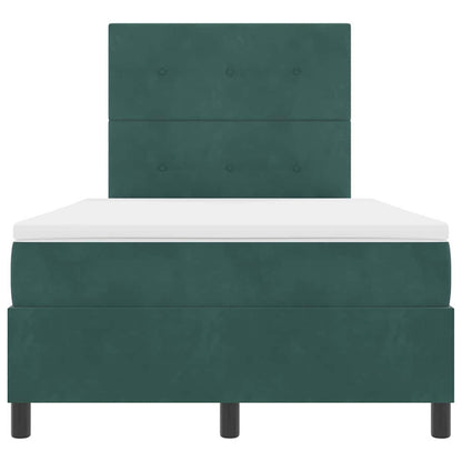 Letto a molle con testiera Verde Scuro 120 x 190 cm Velluto | homemem39