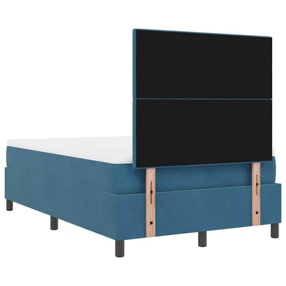 Letto a molle con testiera Blu Scuro 120 x 190 cm Velluto | homemem39