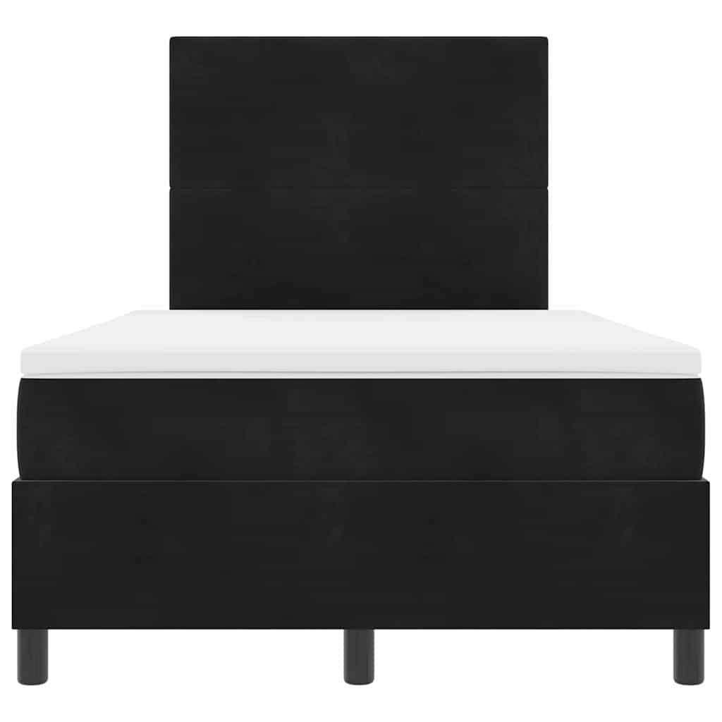 Letto a molle con testiera Nero 120 x 200 cm Velluto | homemem39