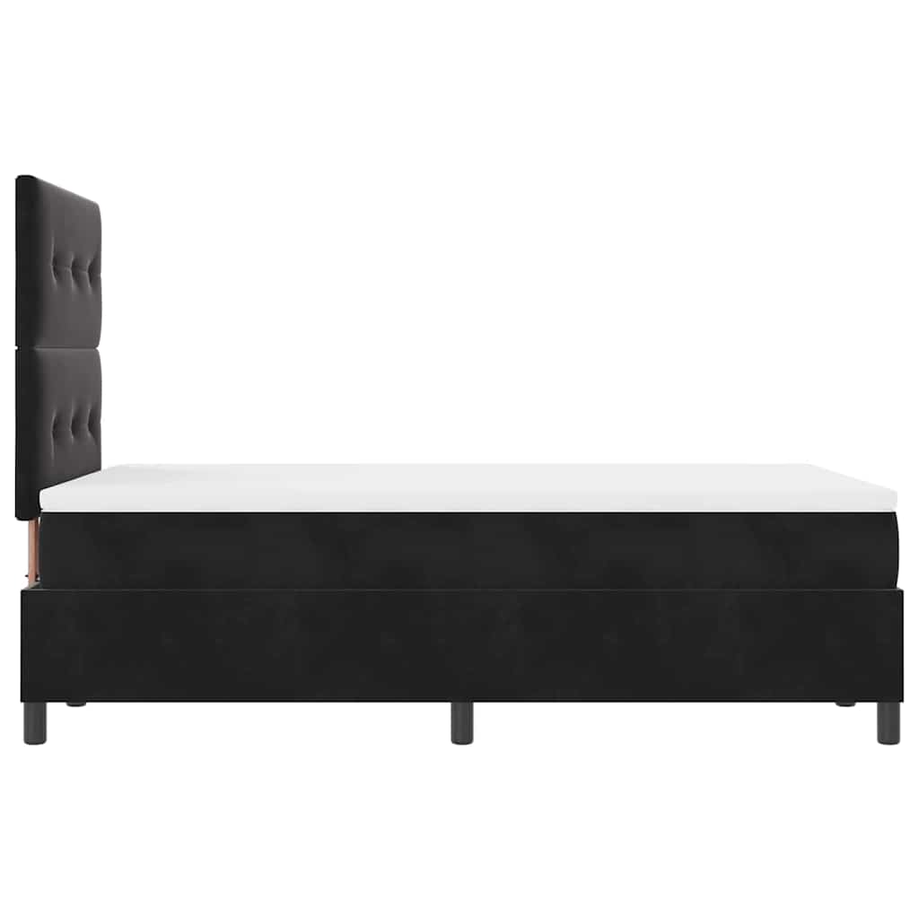 Letto a molle con testiera Nero 120 x 200 cm Velluto | homemem39