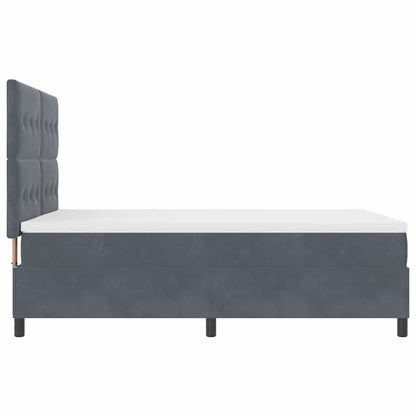 Letto a molle con materasso Grigio scuro 140 x 200 cm Tessuto