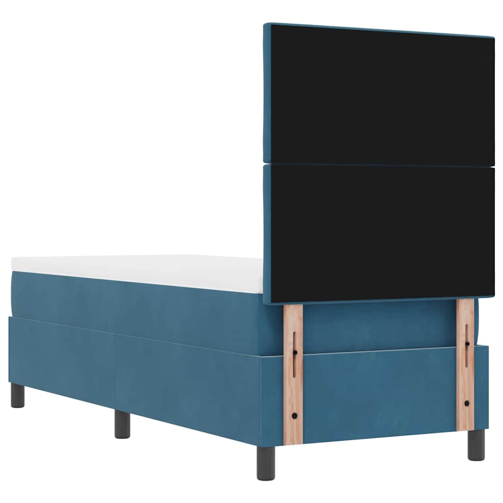 Letto a molle con testiera Blu Scuro 80 x 200 cm Velluto | homemem39