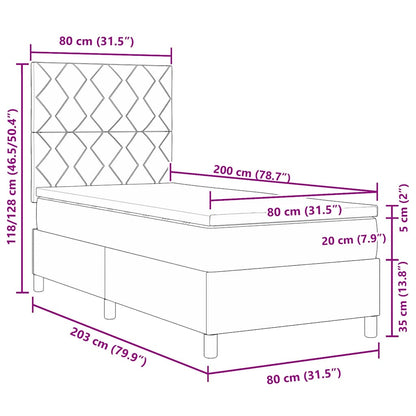 Letto a molle con testiera Rosa 80 x 200 cm Velluto | homemem39