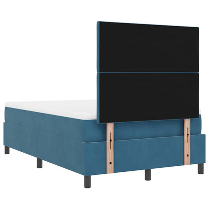 Letto a molle con testiera Blu Scuro 120 x 190 cm Velluto | homemem39