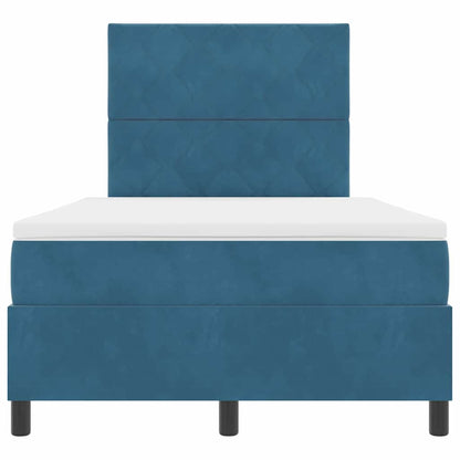 Letto a molle con testiera Blu Scuro 120 x 190 cm Velluto | homemem39