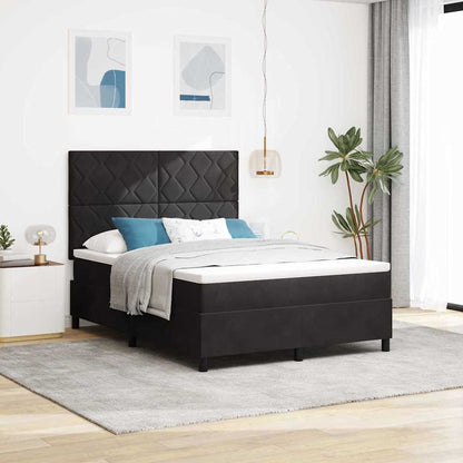 Letto a molle con testiera Nero 160 x 200 cm Velluto | homemem39