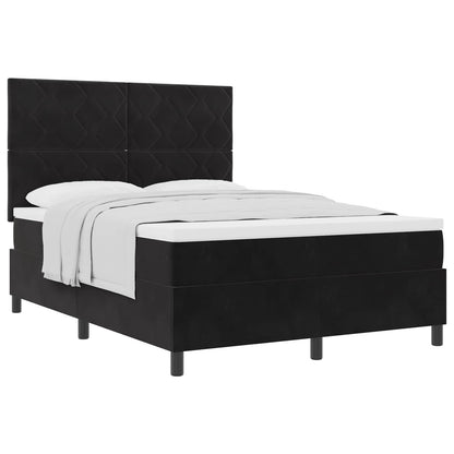 Letto a molle con testiera Nero 160 x 200 cm Velluto | homemem39