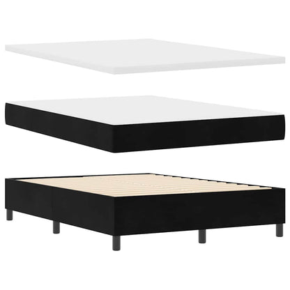 Letto a molle con testiera Nero 160 x 200 cm Velluto | homemem39