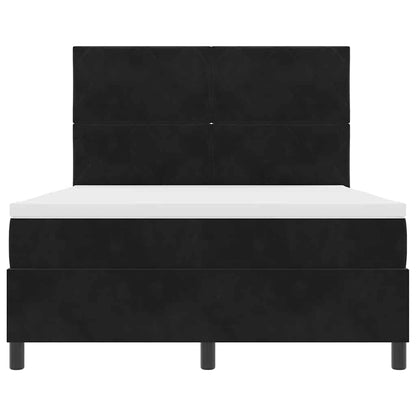 Letto a molle con testiera Nero 160 x 200 cm Velluto | homemem39