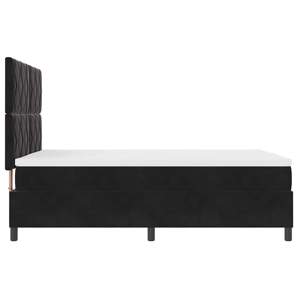 Letto a molle con testiera Nero 160 x 200 cm Velluto | homemem39
