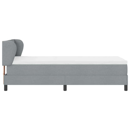 Letto a molle con materasso Grigio chiaro 90 x 190 cm Tessuto