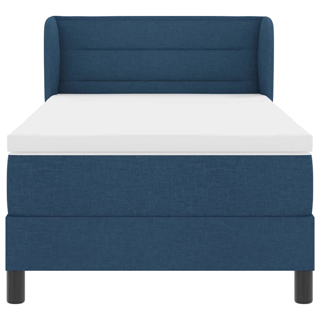 Letto a molle con materasso Blu 90 x 190 cm Tessuto | homemem39