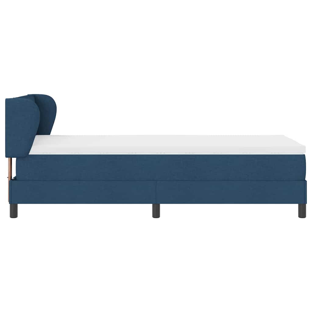 Letto a molle con materasso Blu 90 x 190 cm Tessuto | homemem39