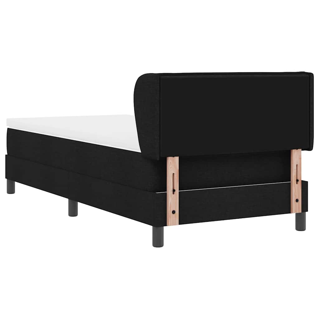 Letto a molle con materasso Nero 90 x 200 cm Tessuto | homemem39