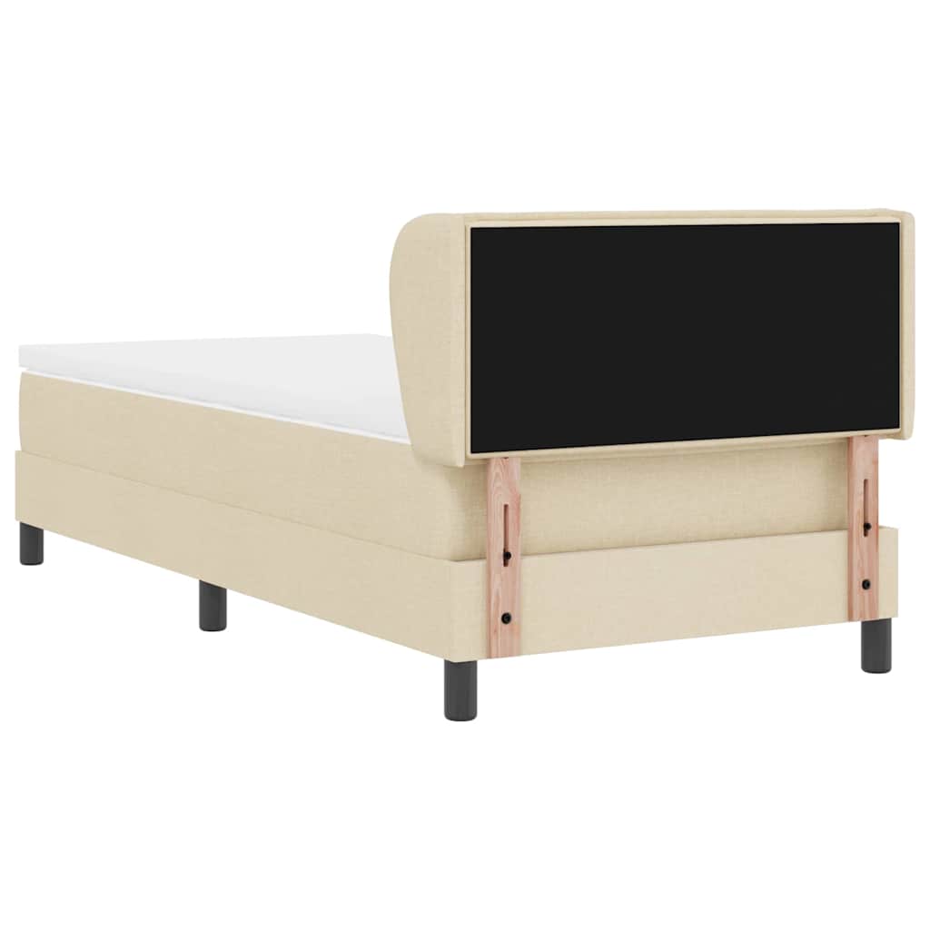 Letto a molle con materasso Crema 90 x 200 cm Tessuto | homemem39