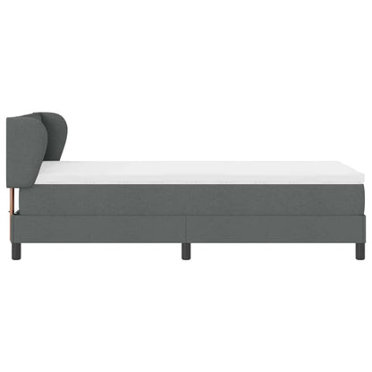 Letto a molle con materasso Grigio scuro 100 x 200 cm Tessuto