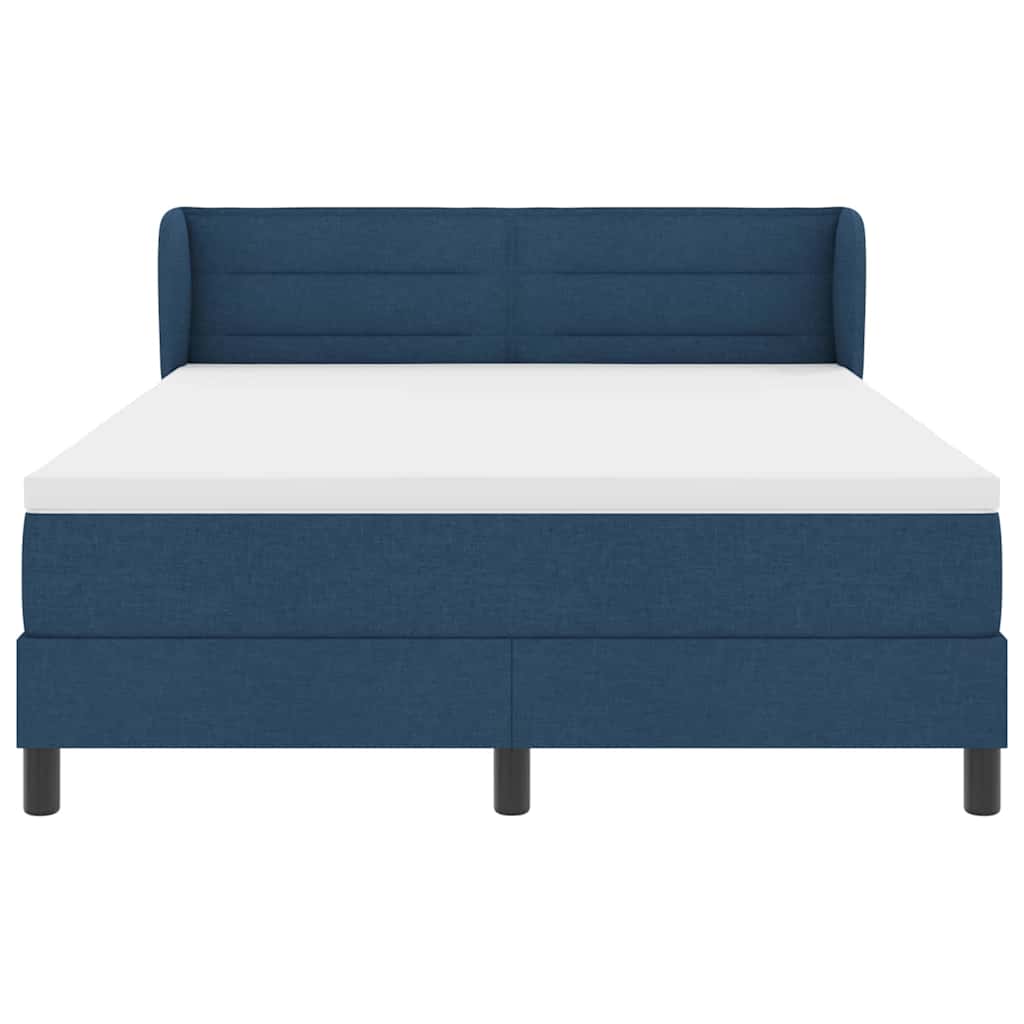Letto a molle con materasso Blu 140 x 190 cm Tessuto | homemem39