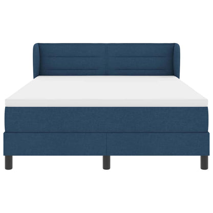 Letto a molle con materasso Blu 140 x 190 cm Tessuto | homemem39