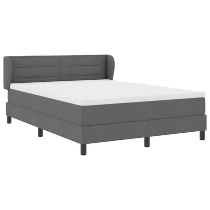 Letto a molle con materasso Grigio scuro 140 x 200 cm Tessuto
