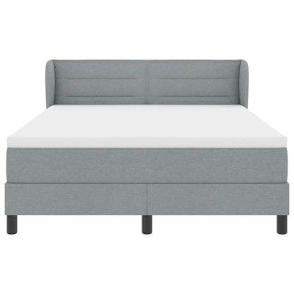 Letto a molle con materasso Grigio chiaro 160 x 200 cm Tessuto